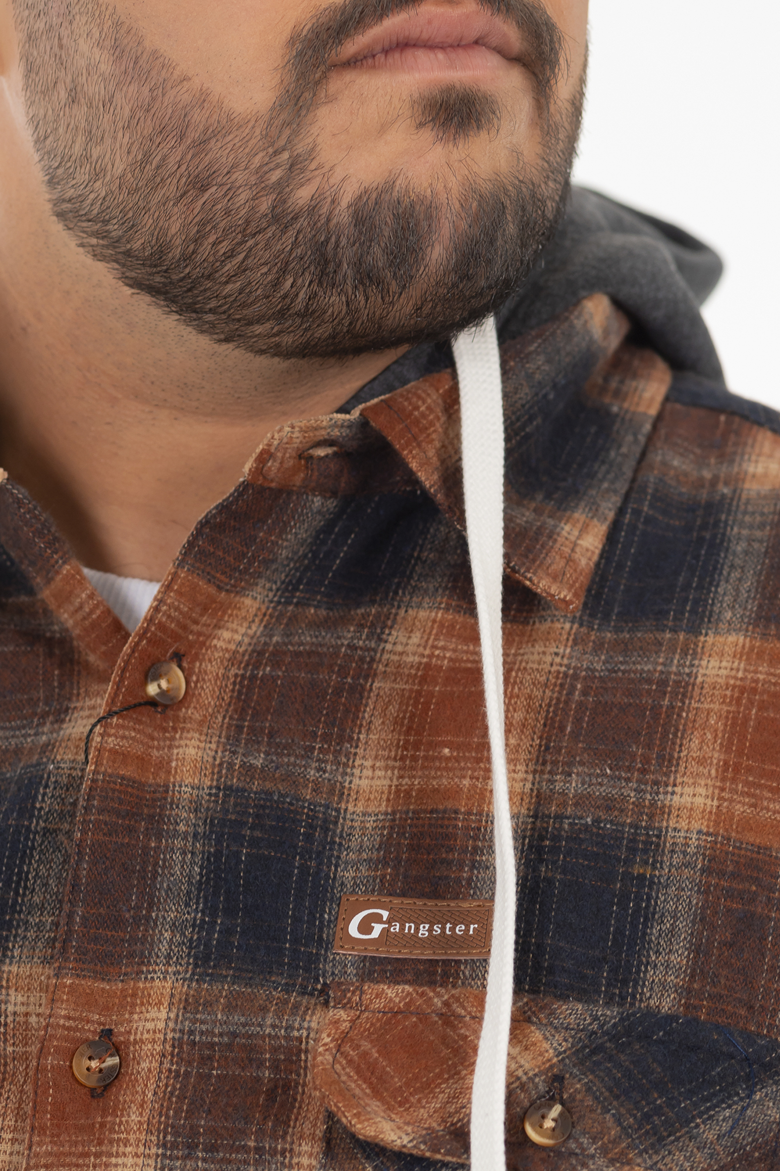 PLUS CAMISA ML FRANELA GRIZZLY CAFE GANGSTER - 4