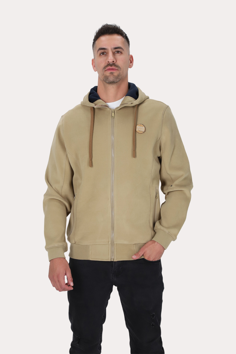 POLERON FULL ZIPPER OUTLAND AZUL MARINO GANGSTER - 1