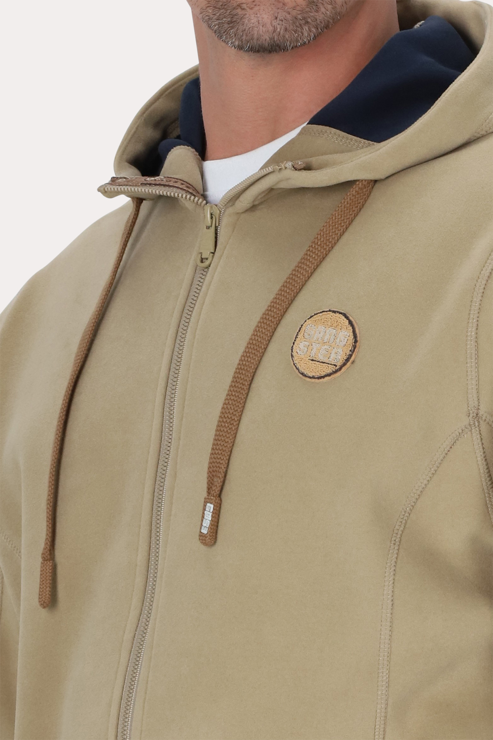 POLERON FULL ZIPPER OUTLAND AZUL MARINO GANGSTER - 3