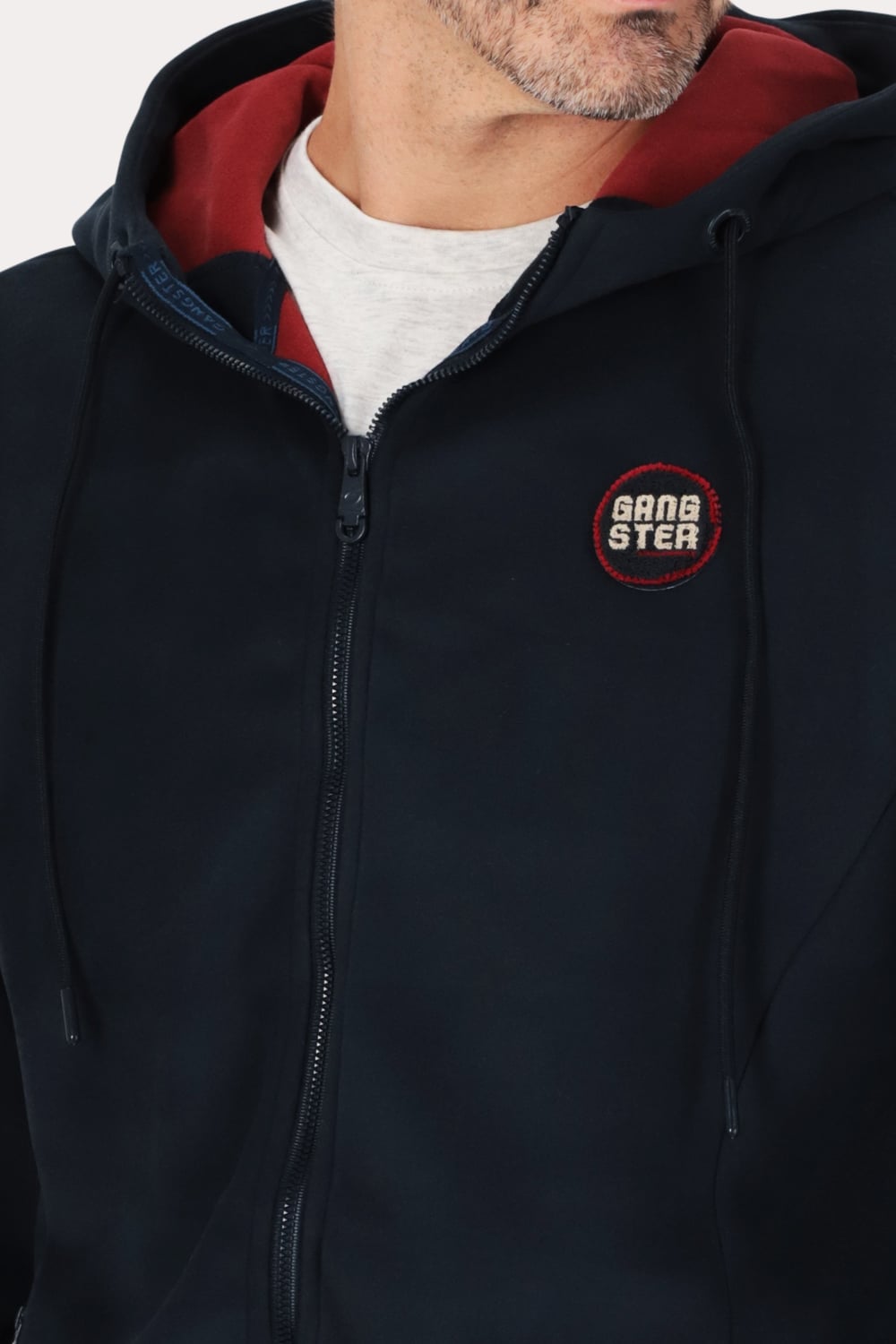 POLERON FULL ZIPPER OUTLAND AZUL MARINO GANGSTER - 3