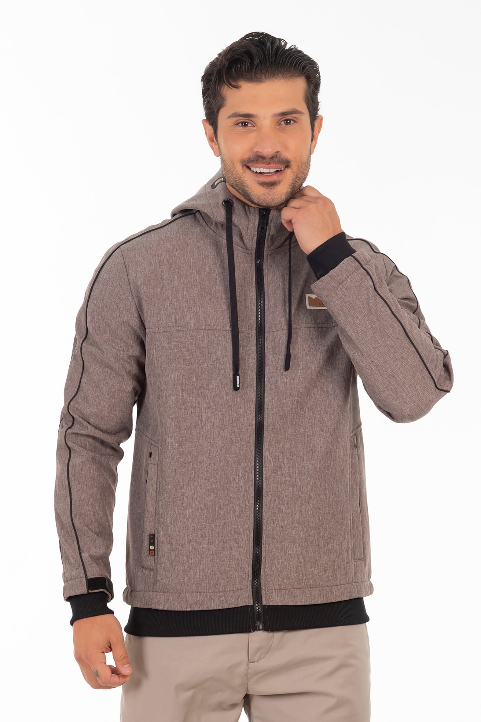 CHAQUETA FULL ZIPPER CRAG AZUL MARINO GANGSTER - 1