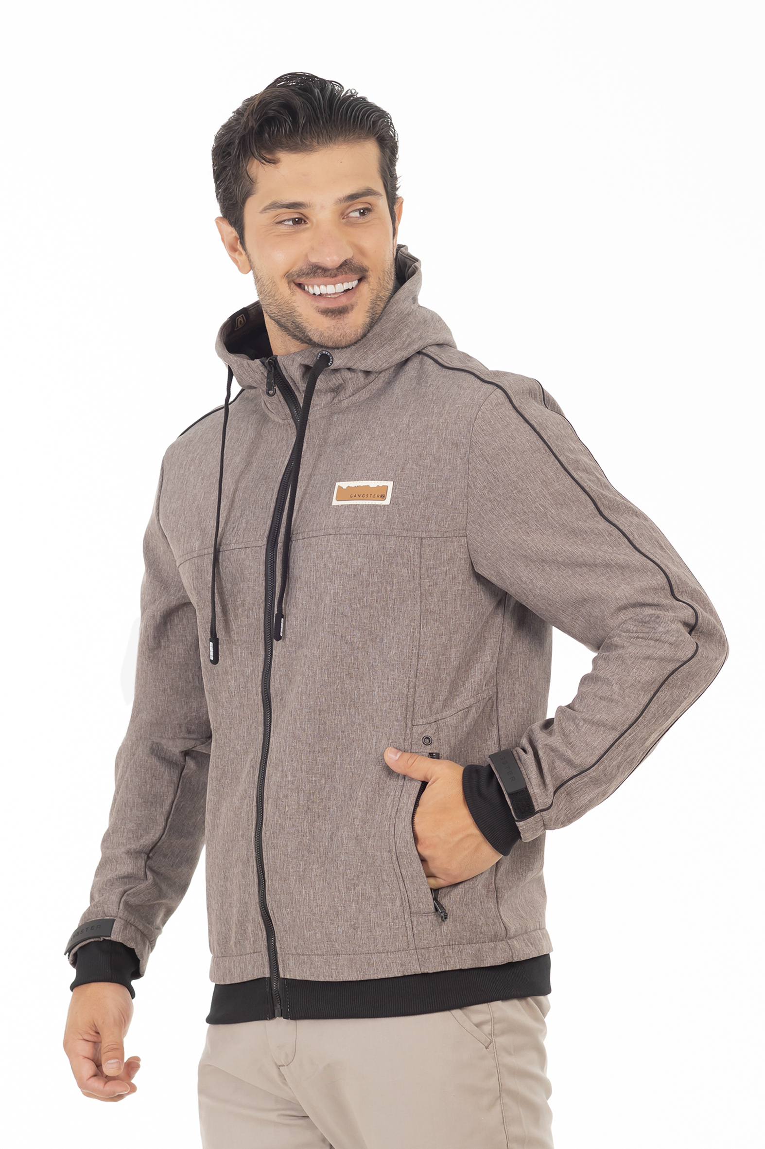 CHAQUETA FULL ZIPPER CRAG AZUL MARINO GANGSTER - 5