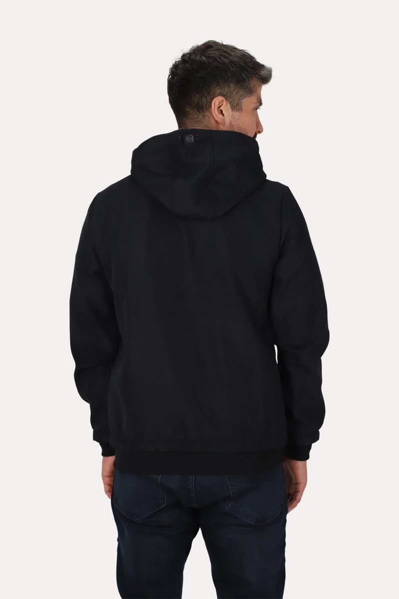 CHAQUETA FULL ZIPPER WINDRAX NEGRO GANGSTER - 2