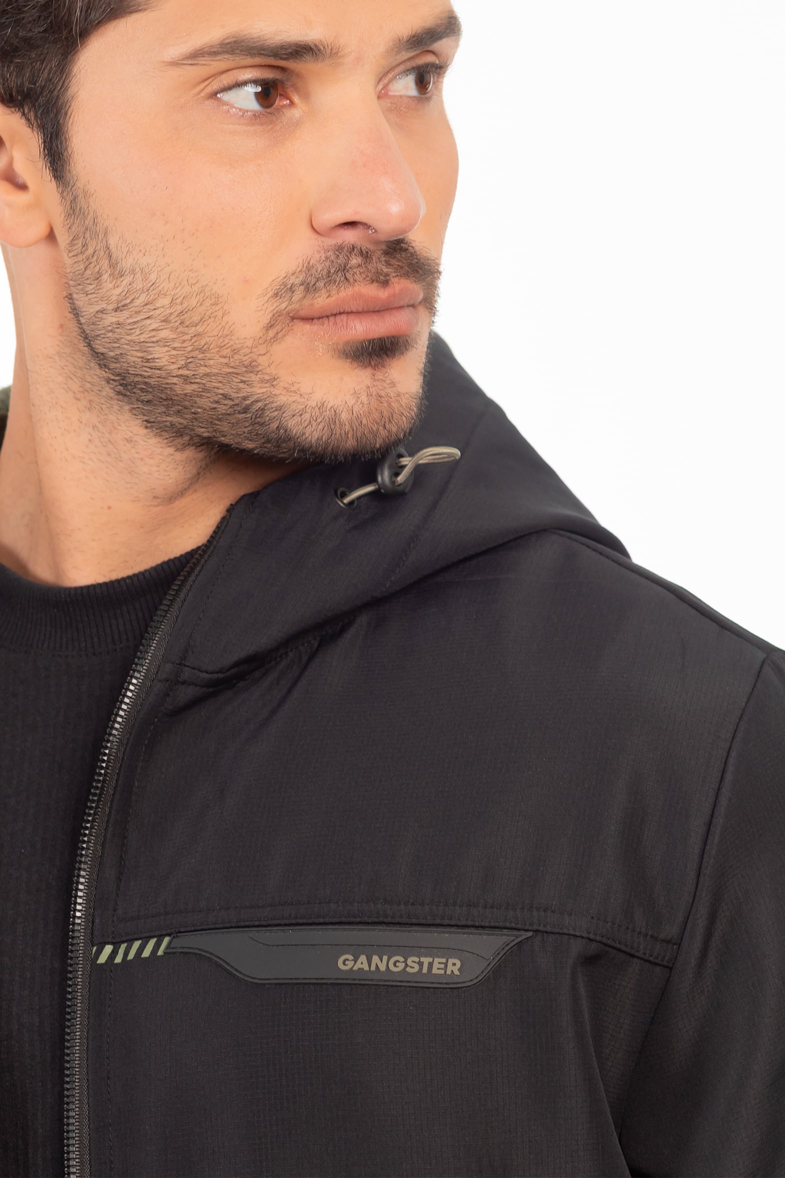 CHAQUETA FULL ZIPPER WINDRAX AZUL MARINO MEZCLA GANGSTER - 4