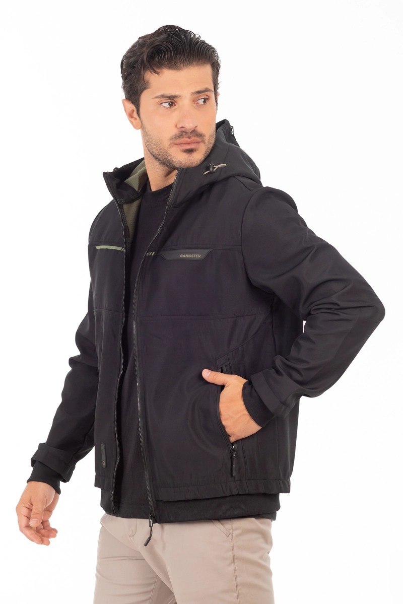 CHAQUETA FULL ZIPPER WINDRAX AZUL MARINO MEZCLA GANGSTER - 5