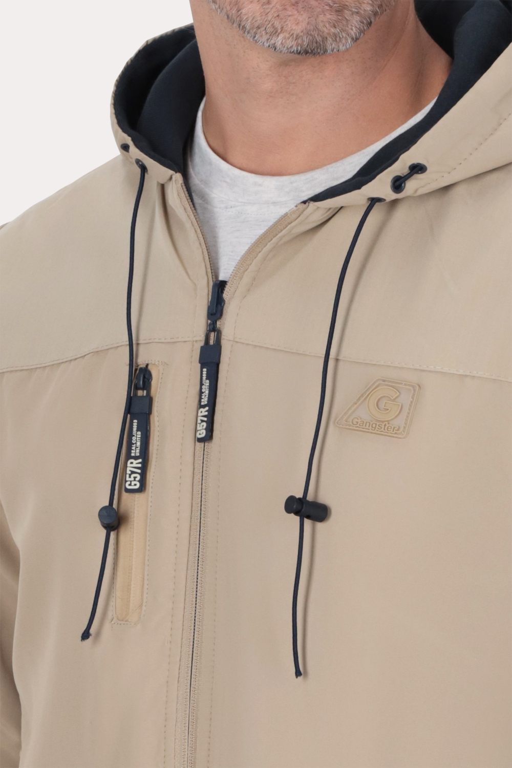 CORTAVIENTO REVERSIBLE DUAL NEGRO GANGSTER - 4