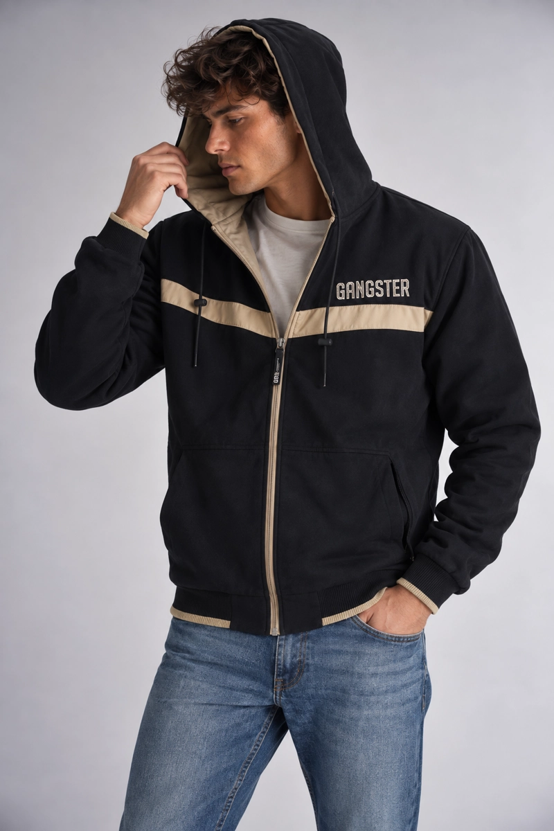 CORTAVIENTO REVERSIBLE DUAL BEIGE GANGSTER - 4