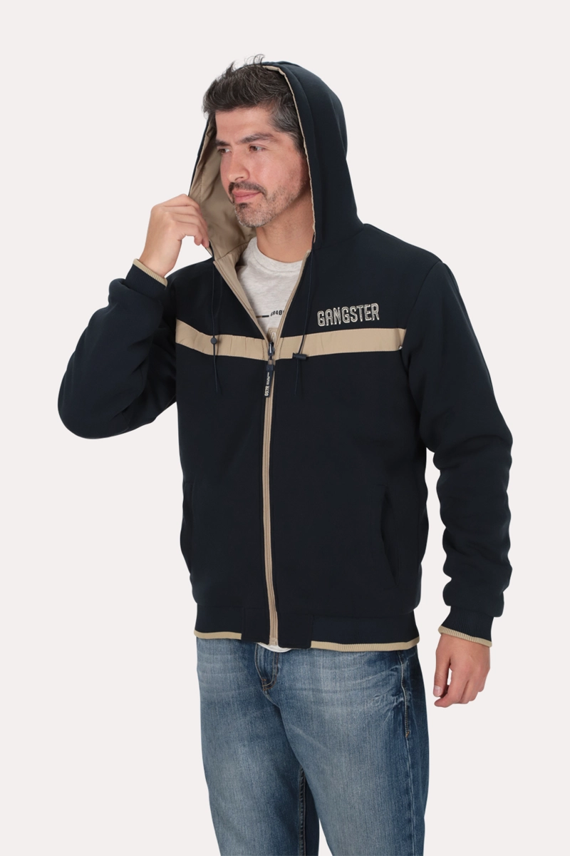 CORTAVIENTO REVERSIBLE DUAL BEIGE GANGSTER - 5