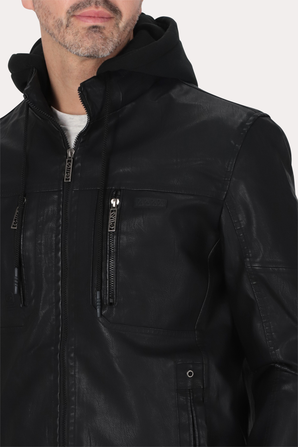 CHAQUETA PU BLACKTIDE NEGRO GANGSTER - 3
