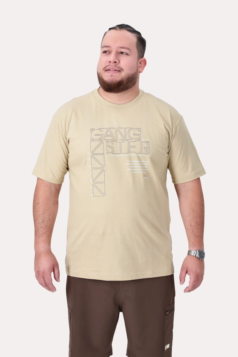 PLUS POLERA MC BASICA COMPTON AZUL - 1