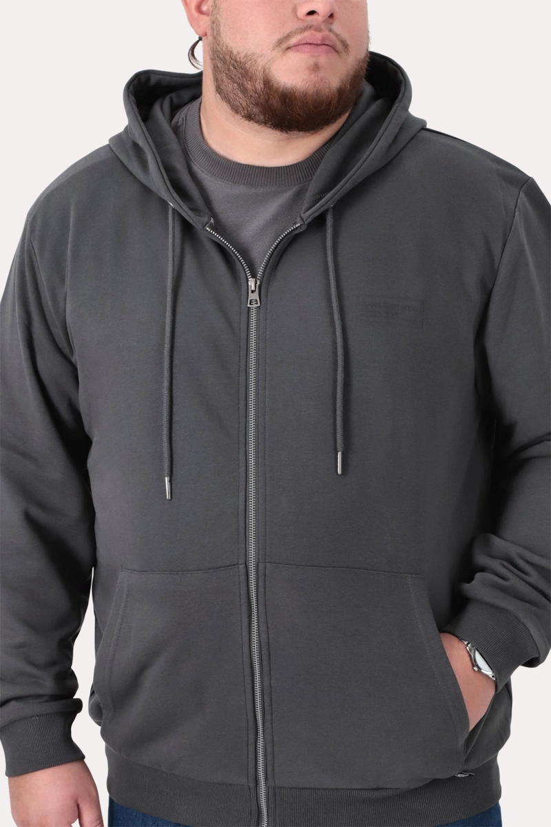 PLUS POLERON FULLZIPER FLEECE LOOP GRIS - 3
