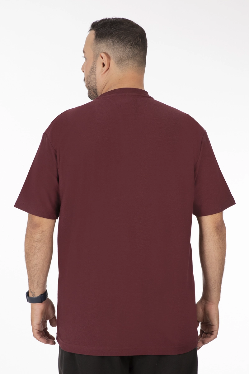 PLUS POLERA MC TEXTURA FOGGY BURDEO - 2