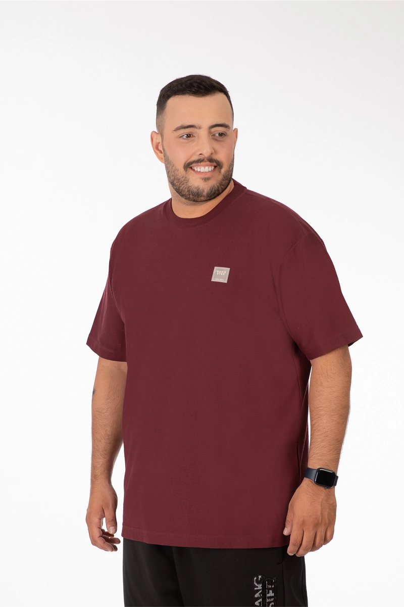PLUS POLERA MC TEXTURA FOGGY BURDEO - 3
