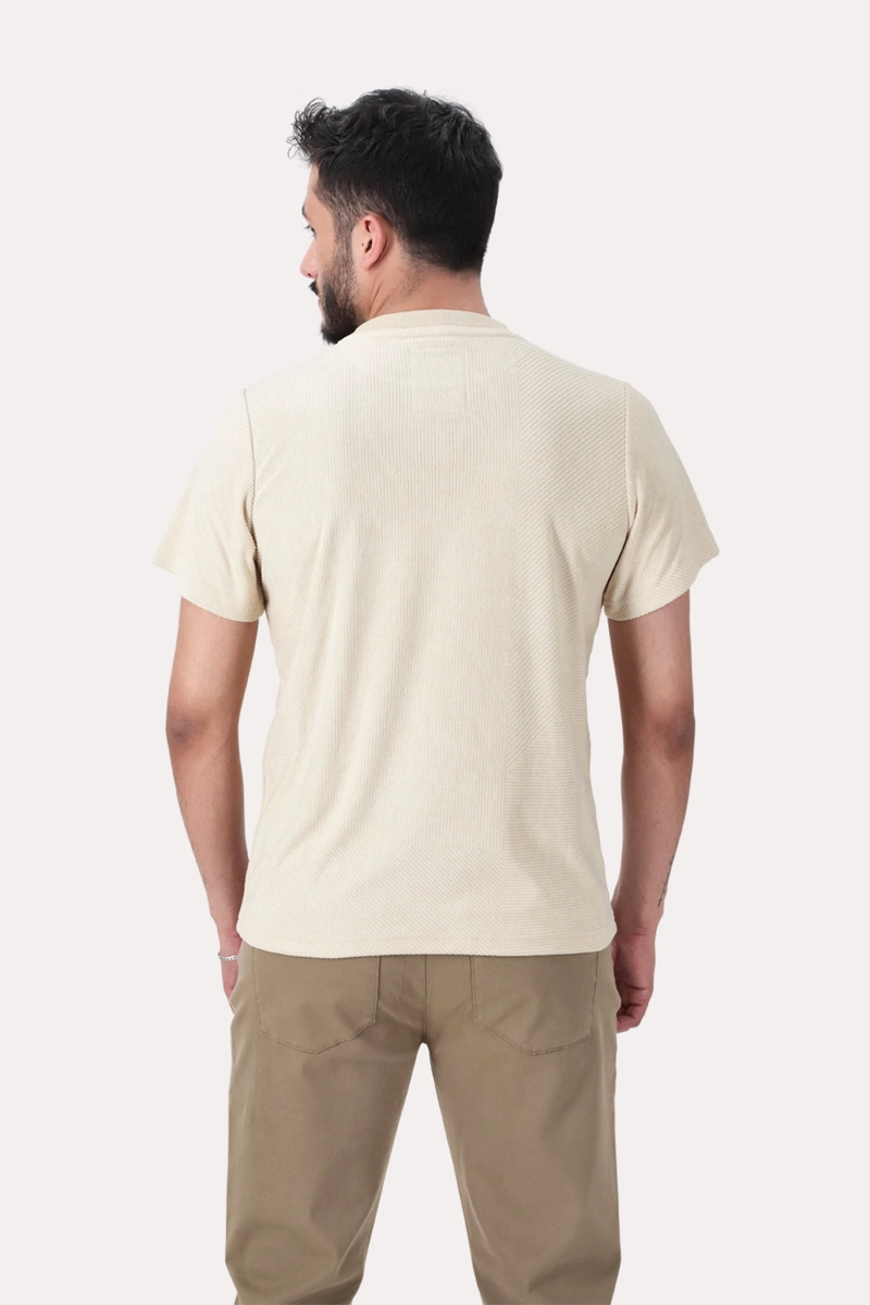 POLERA MC JAQUARD CONEY BEIGE - 2