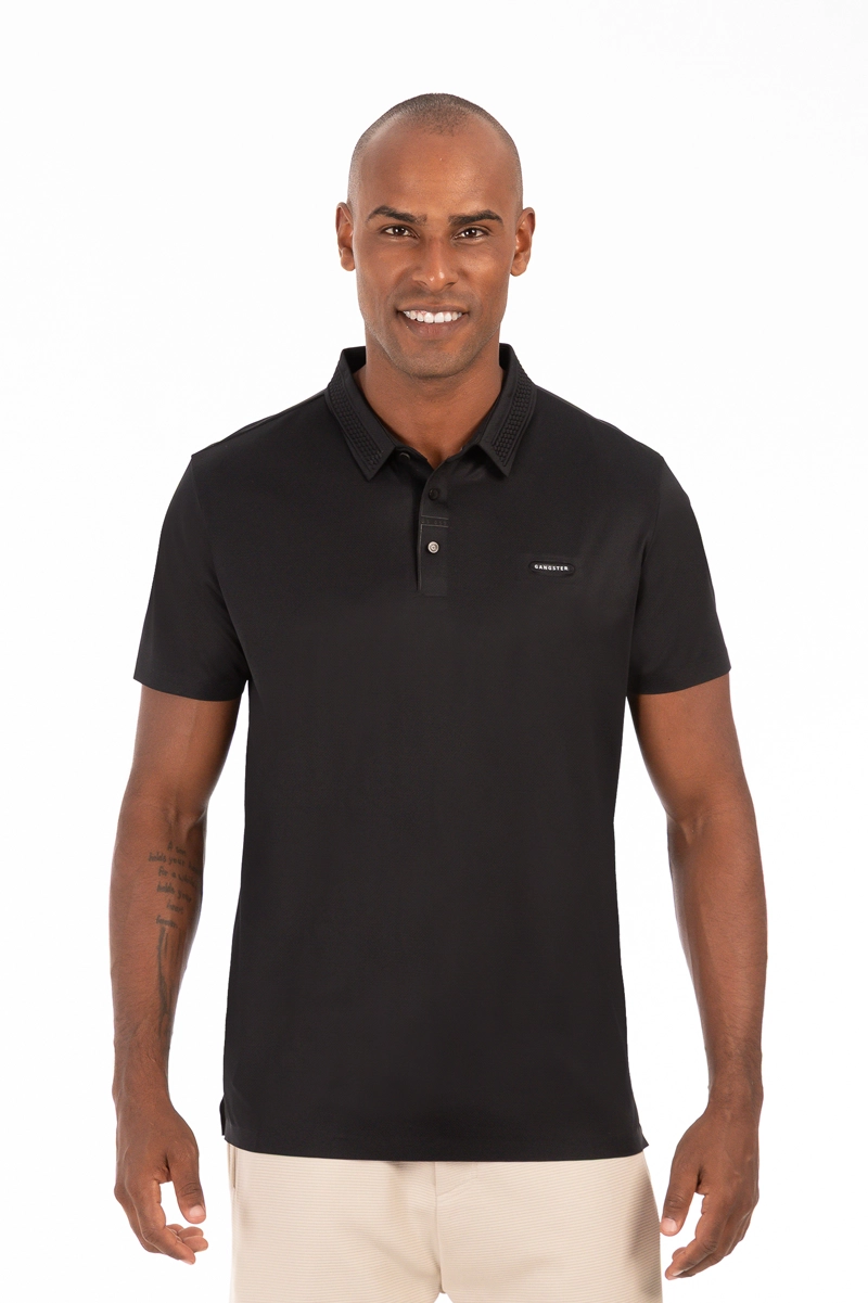 POLERA POLO POLIAMIDA COLUMBIA NEGRO - 1