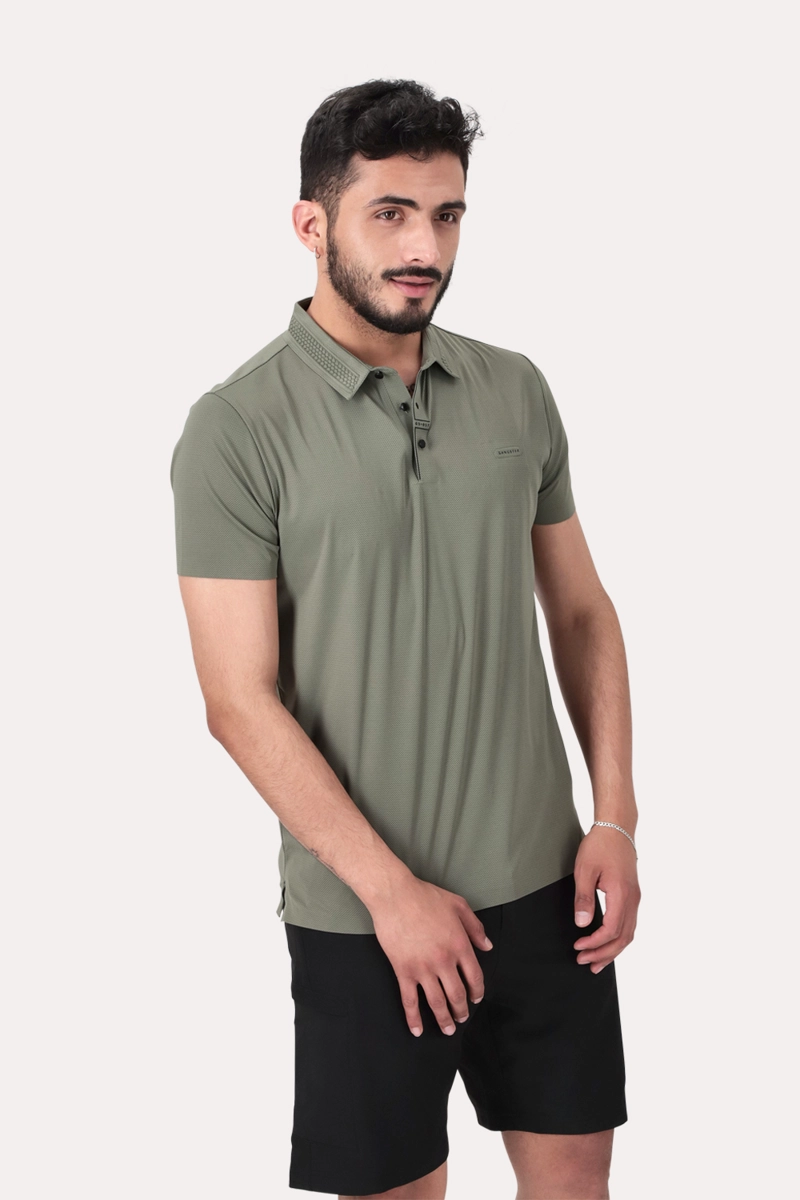 POLERA POLO POLIAMIDA COLUMBIA NEGRO - 1