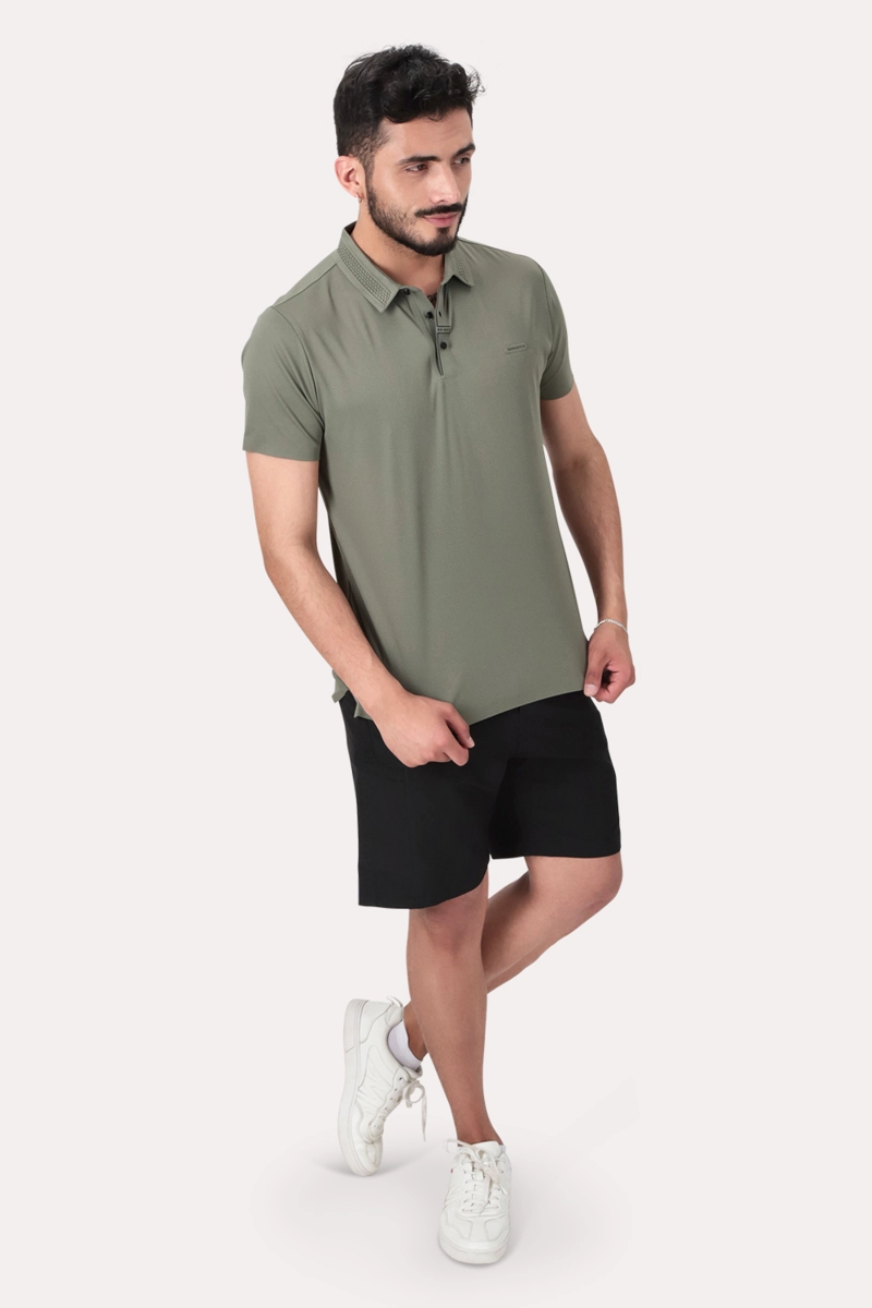 POLERA POLO POLIAMIDA COLUMBIA NEGRO - 4