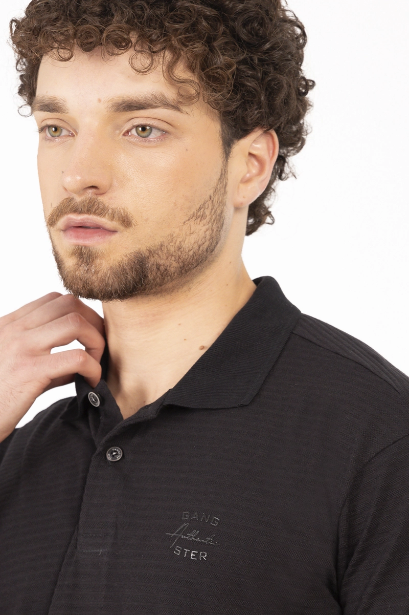 POLERA POLO  PERSHING NEGRO - 4