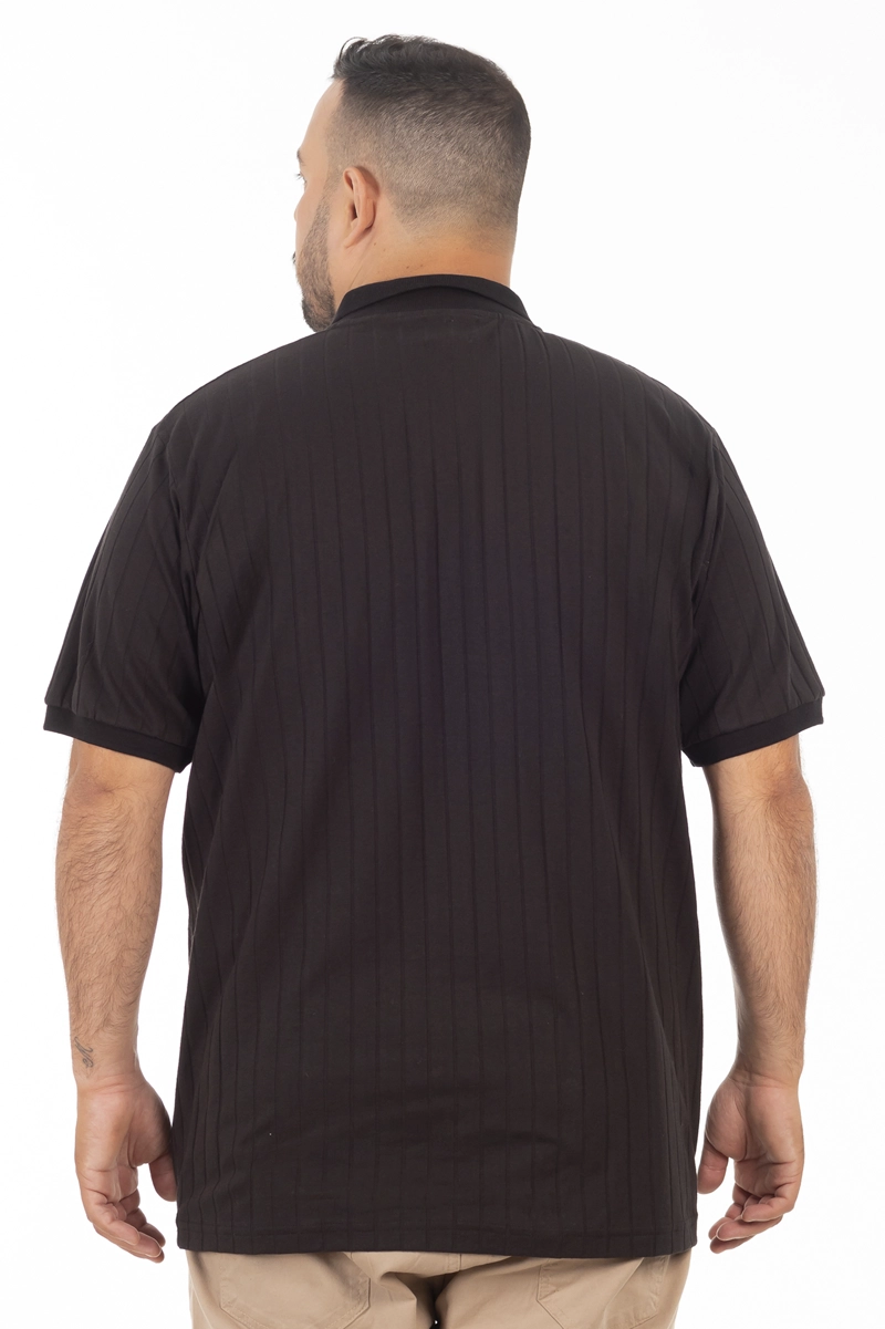 PLUS POLERA CUELLO TEXTURA BRIXTON CAFE - 2