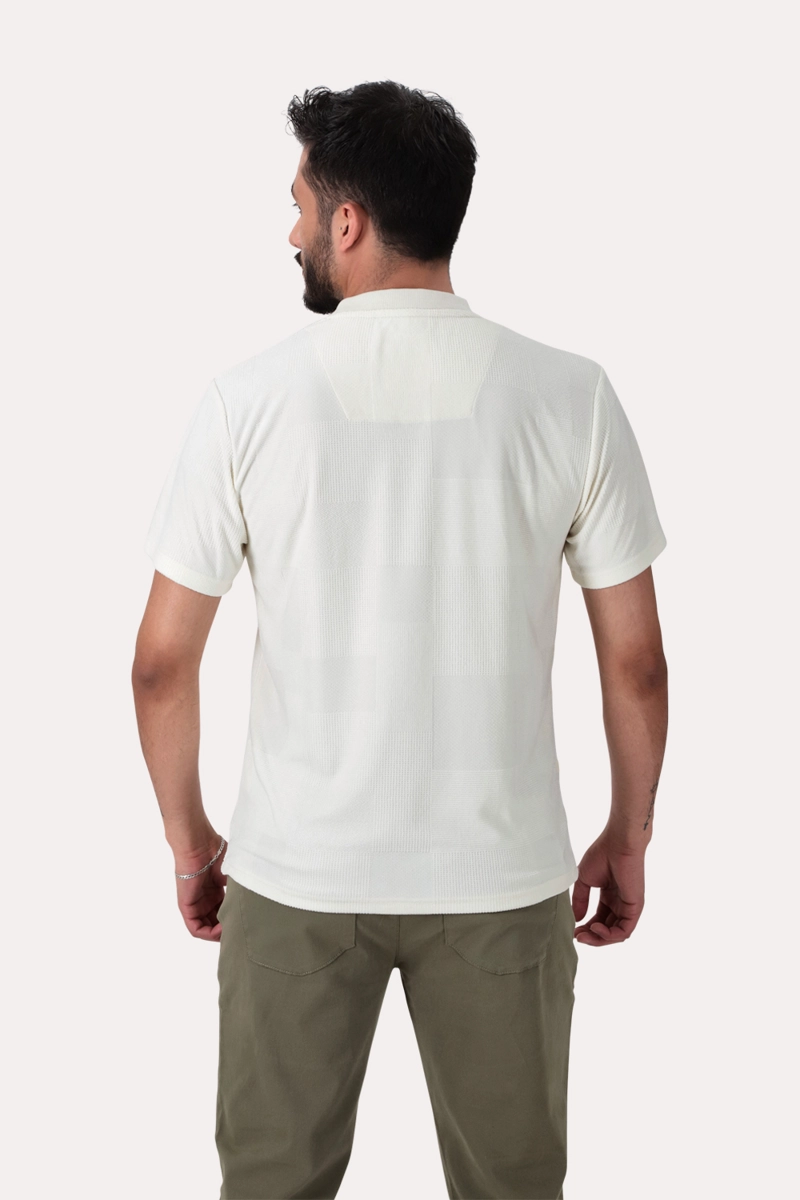 POLERA MC JAQUARD 135 ST  CAFE - 2