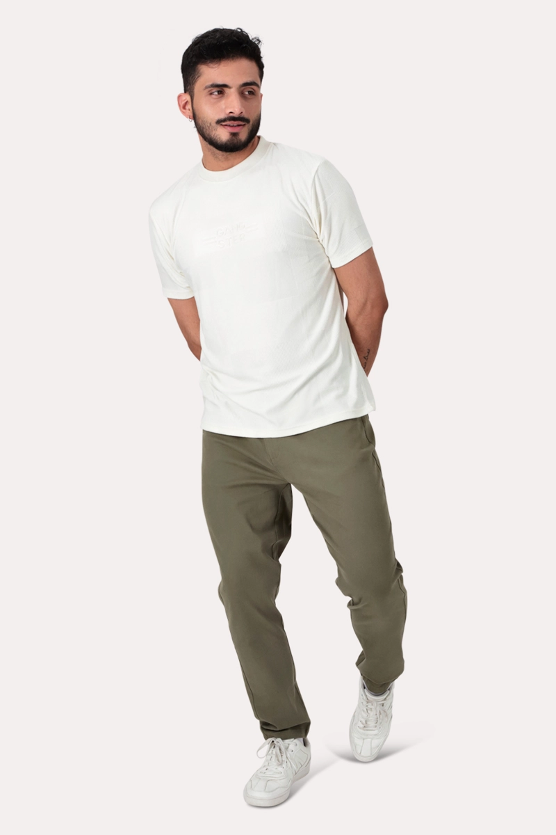 POLERA MC JAQUARD 135 ST  CAFE - 3