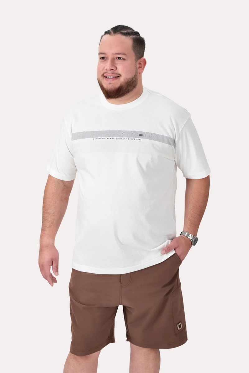 PLUS POLERA MC BASICA LATIC CAFE  OSCURO - 1