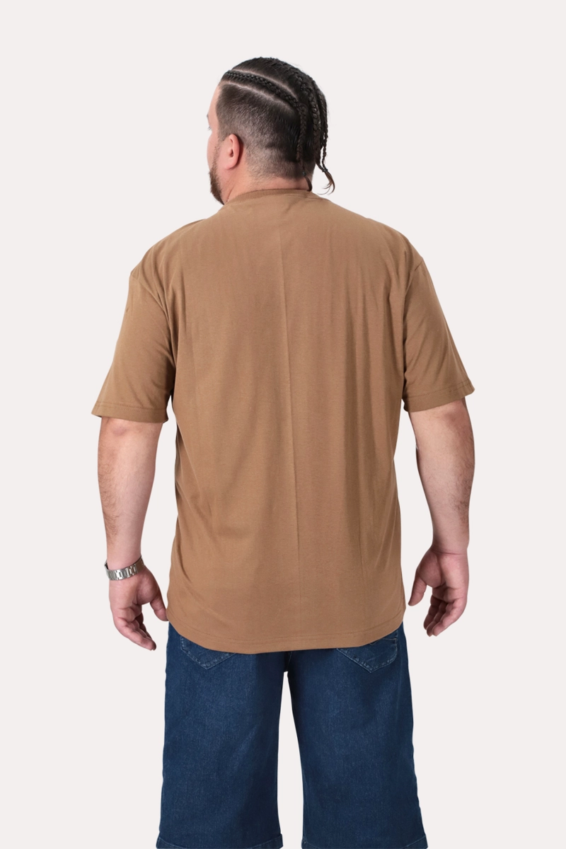 PLUS POLERA MC BASICA LATIC CAFE  OSCURO - 2