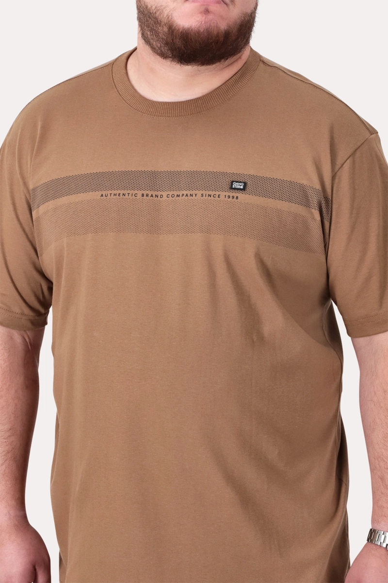 PLUS POLERA MC BASICA LATIC CAFE  OSCURO - 4