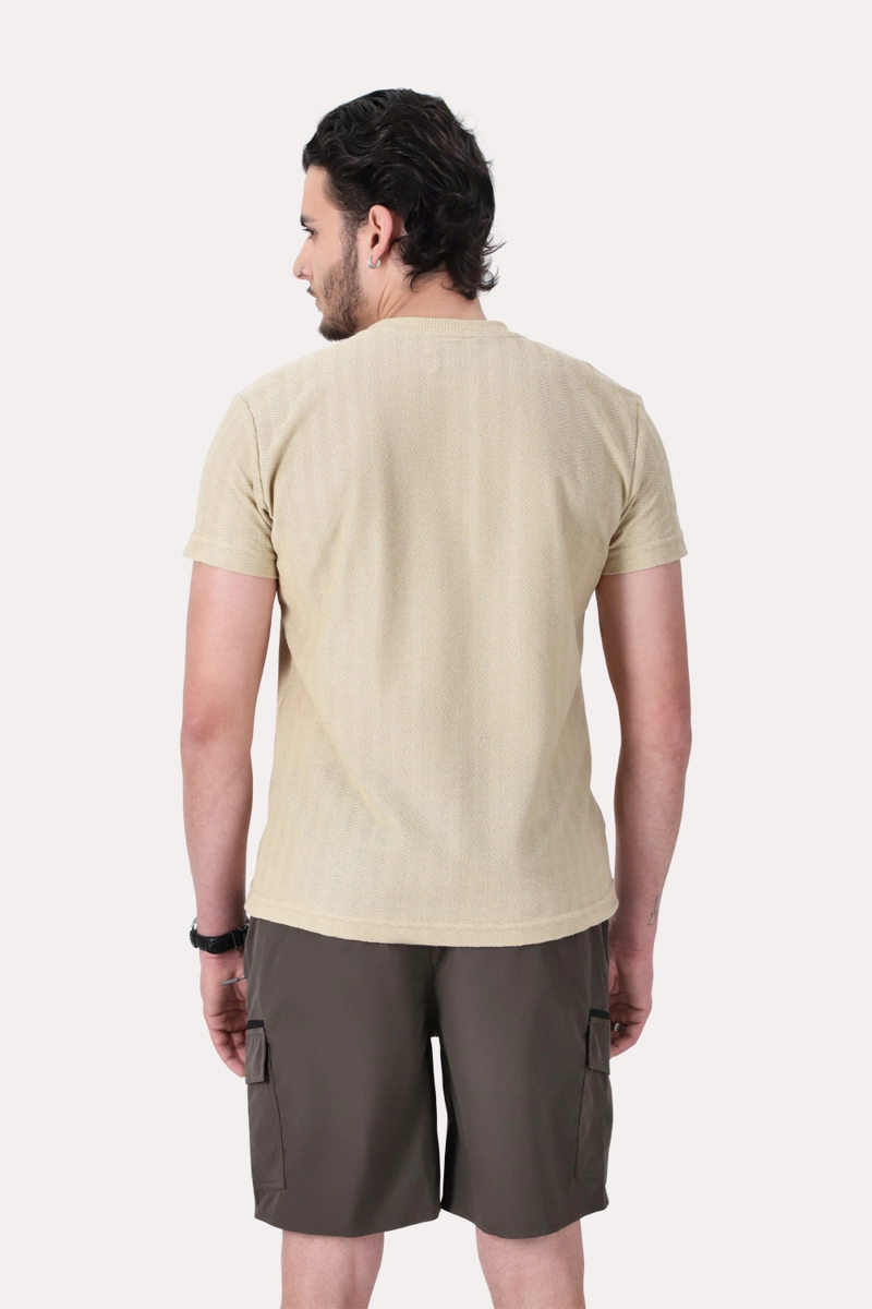 POLERA MC TEXTURA BEDFORD CAFE OSCURO - 2