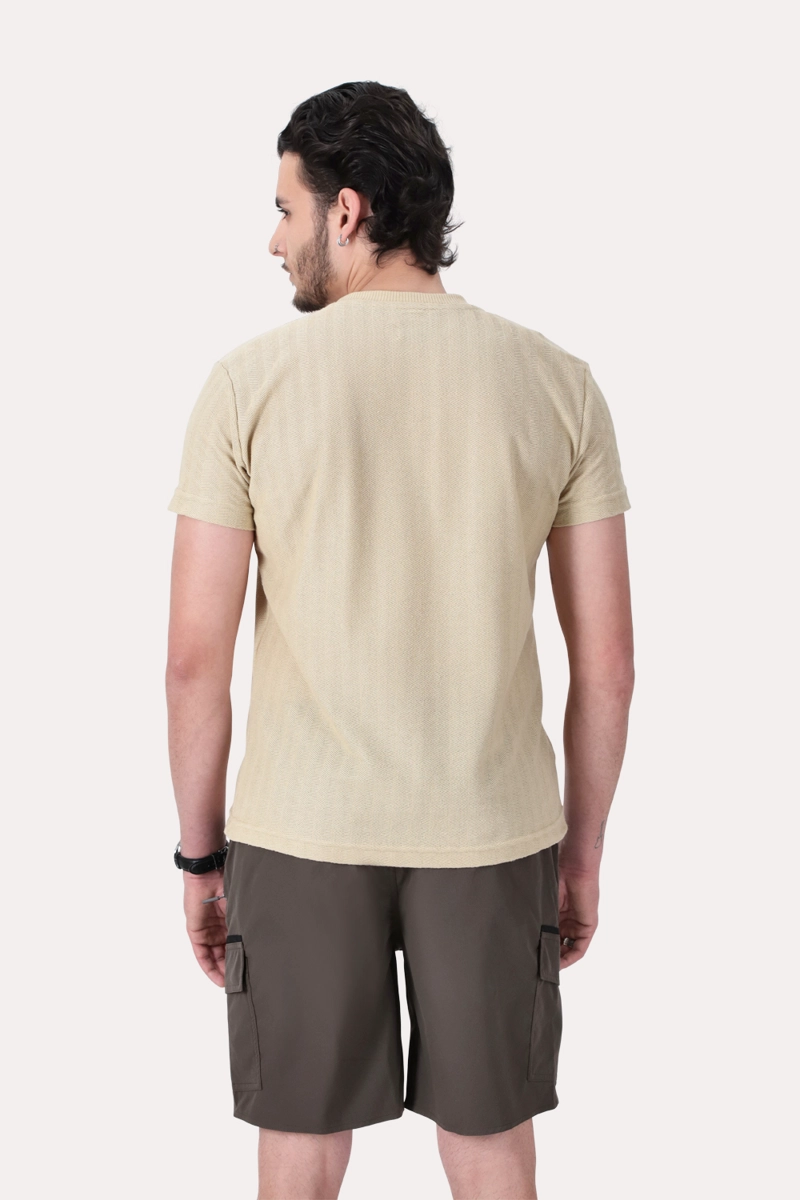 POLERA MC TEXTURA BEDFORD BEIGE - 2