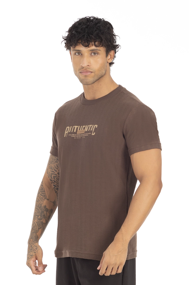 POLERA MC TEXTURA BEDFORD BEIGE - 3