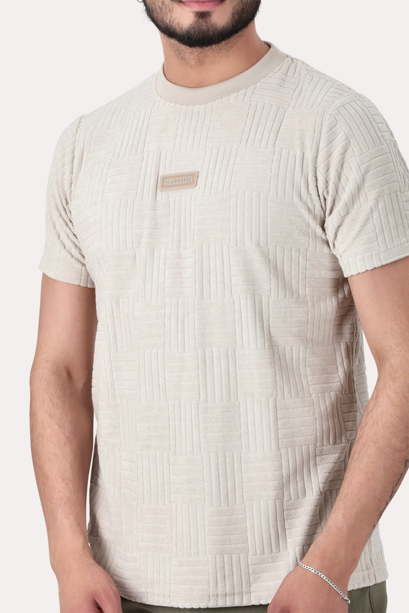 POLERA MC JAQUARD 168 ST GRIS - 3
