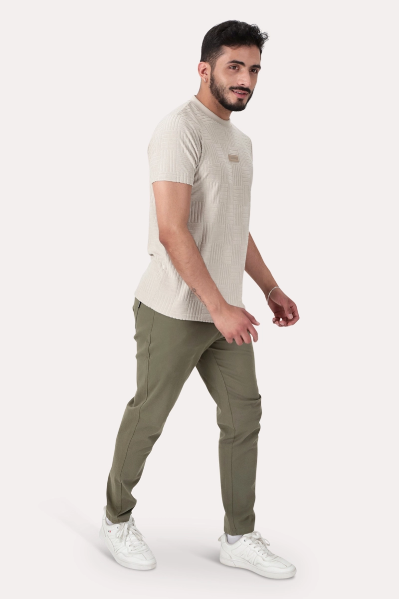 POLERA MC JAQUARD 168 ST GRIS - 4