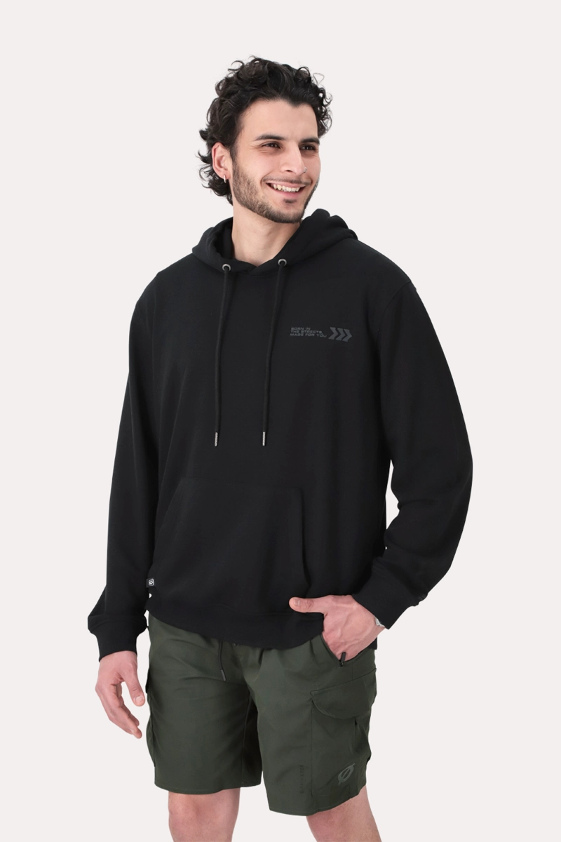 POLERON HOODIE  FLEECE ASTORIA NEGRO - 1