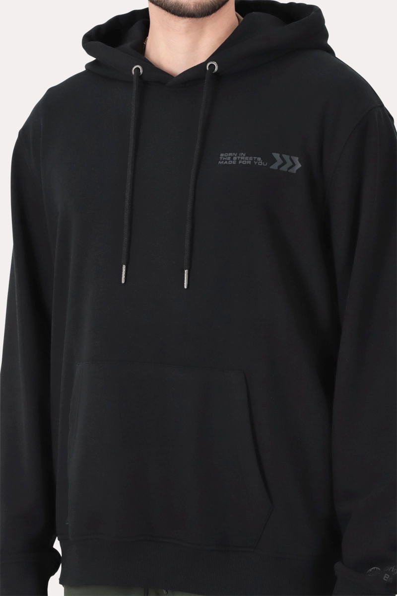 POLERON HOODIE  FLEECE ASTORIA NEGRO - 3