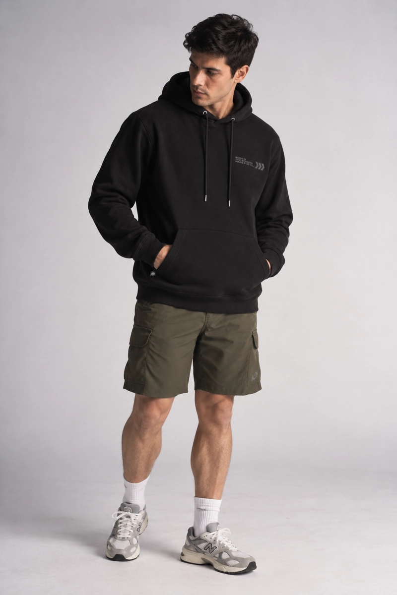 POLERON HOODIE  FLEECE ASTORIA NEGRO - 4