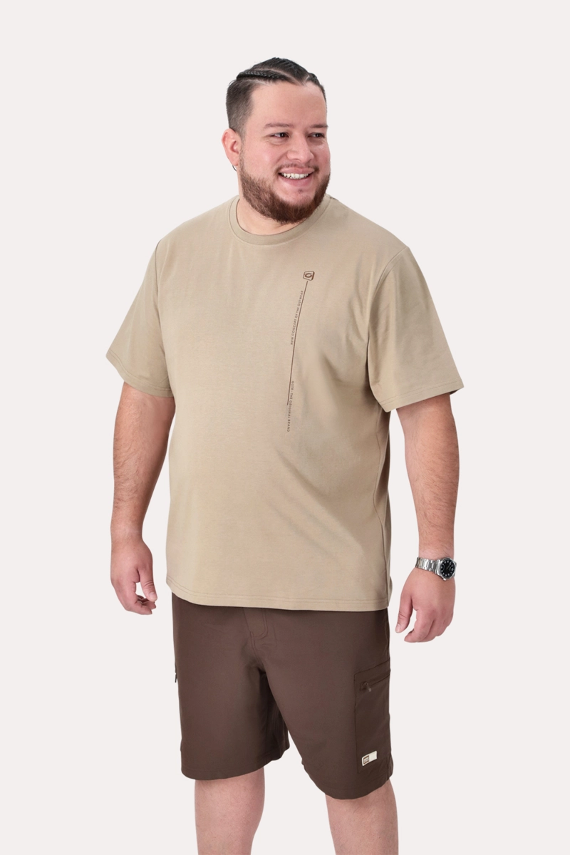 PLUS POLERA MC BASICA ROCKE BEIGE - 1