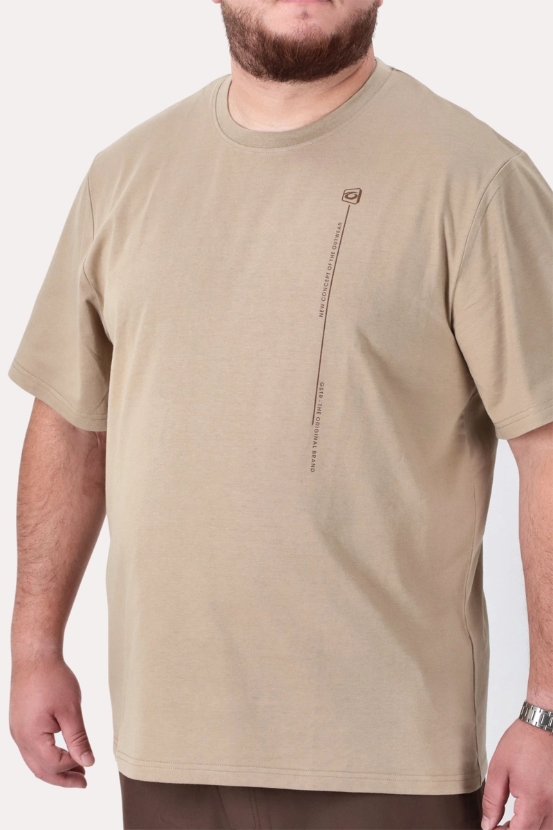 PLUS POLERA MC BASICA ROCKE BEIGE - 3