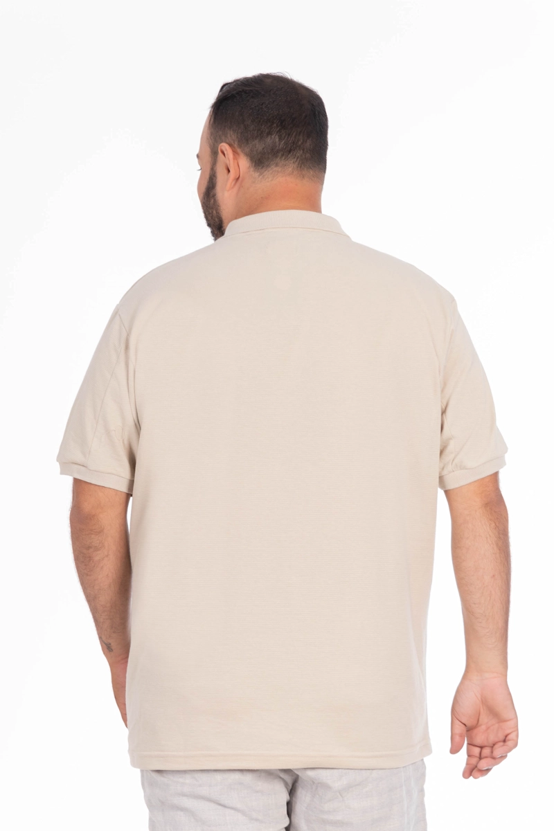 PLUS POLERA CUELLO TEXTURA TEMPLE BEIGE - 2