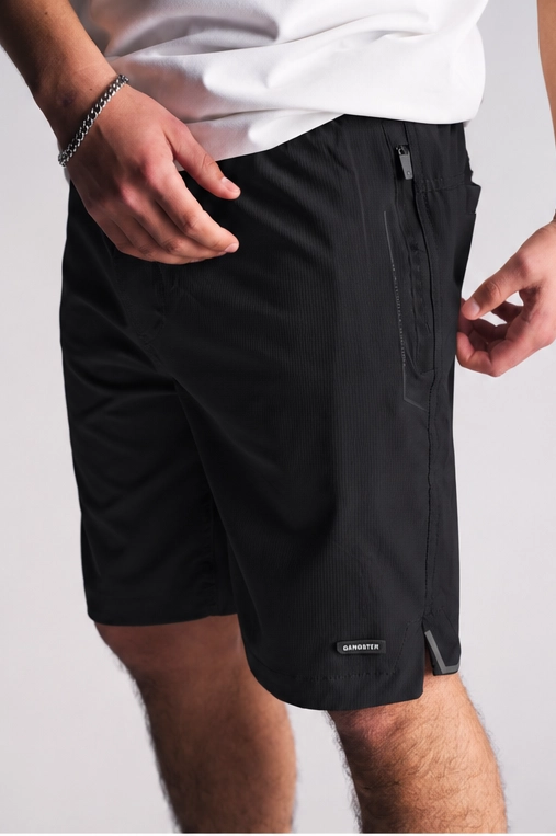 BERMUDA CANVAS LISO BK NEGRO - 1