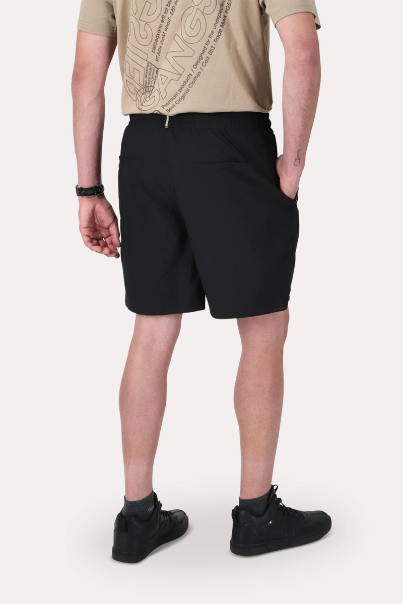 BERMUDA CANVAS LISO BK NEGRO - 2