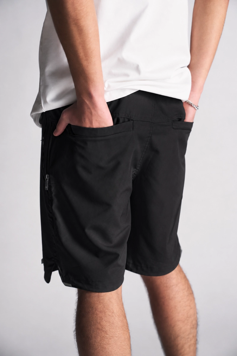 BERMUDA CANVAS LISO BK NEGRO - 2