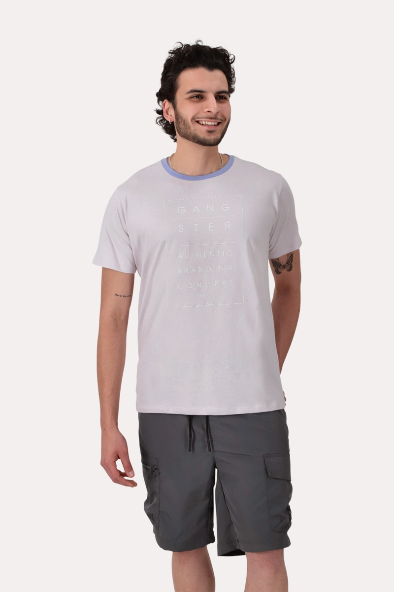 POLERA MC BASICA HILLS  MORADO  MELANGE - 1