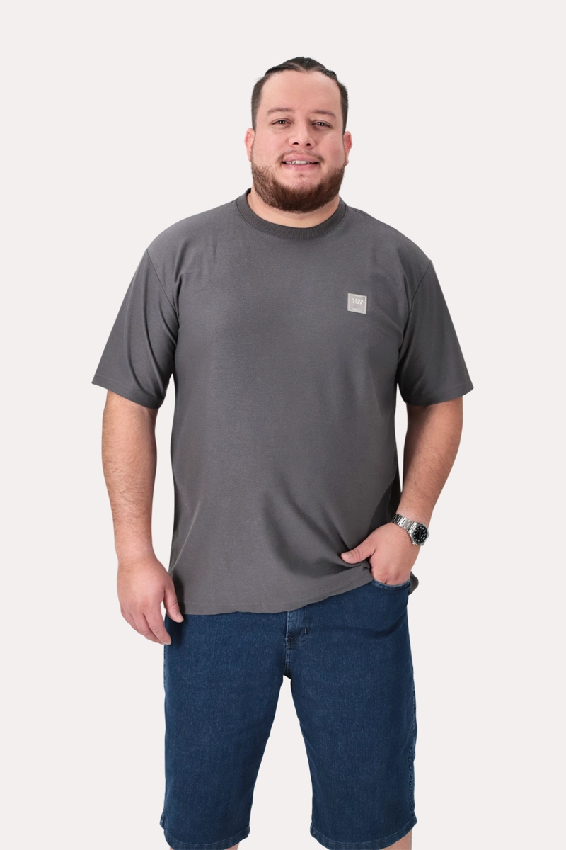 PLUS POLERA MC TEXTURA FENWAY GRIS - 1