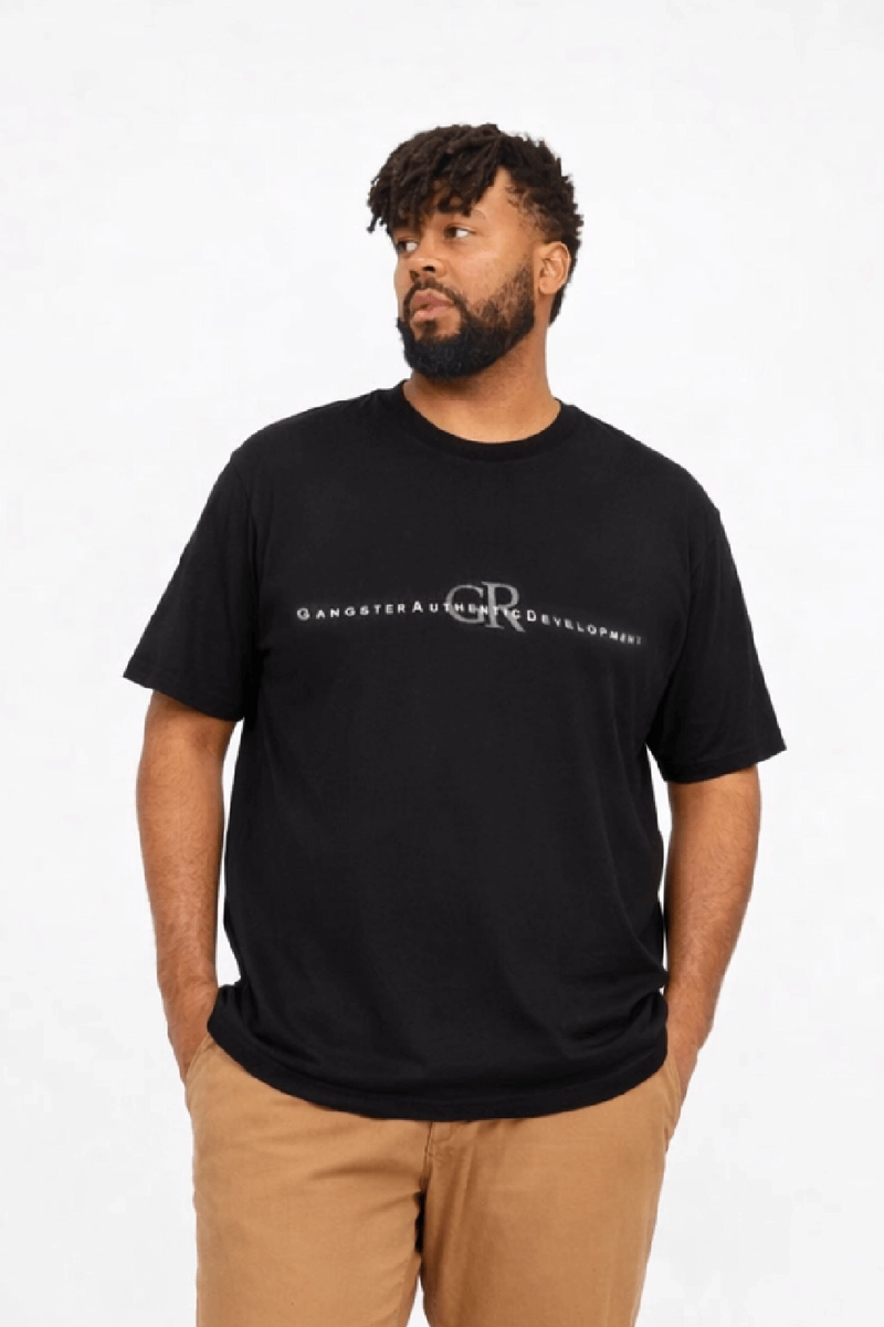 PLUS POLERA MC TEXTURA KENDALL NEGRO - 1