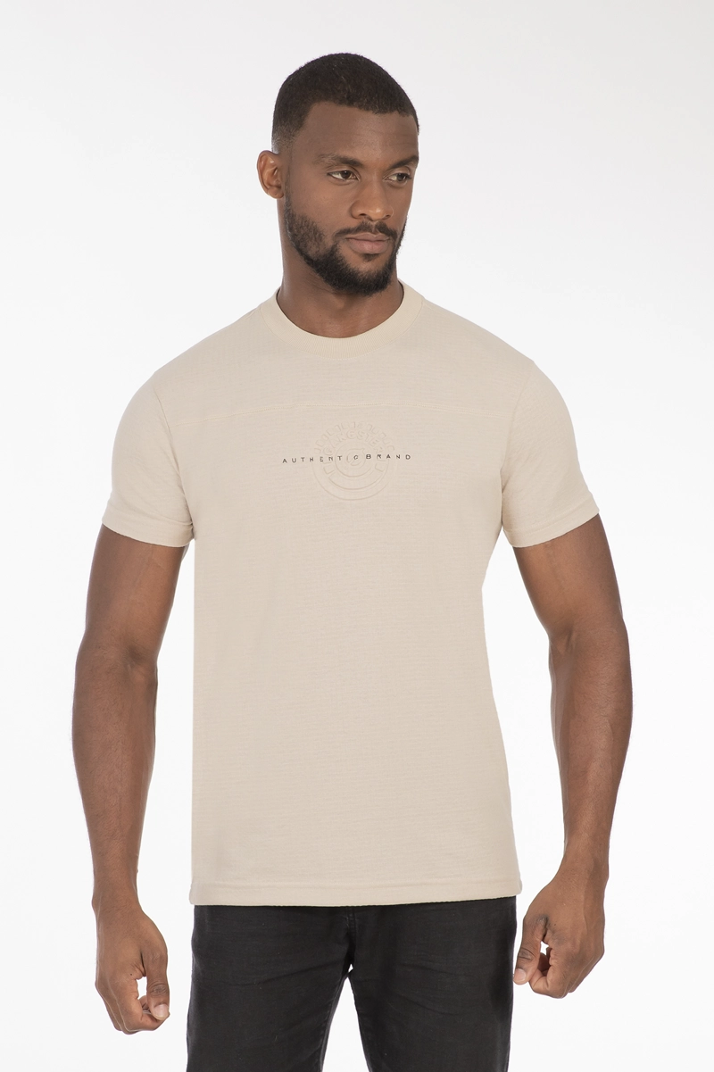 POLERA MC TEXTURA CHURCH BEIGE - 1