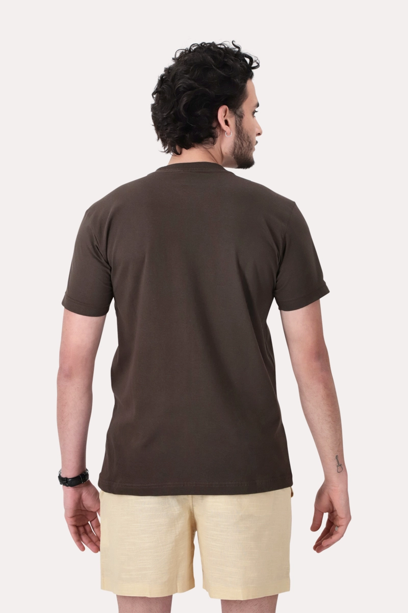 POLERA MC BASICA WEST 4 CAFE  OSCURO - 2
