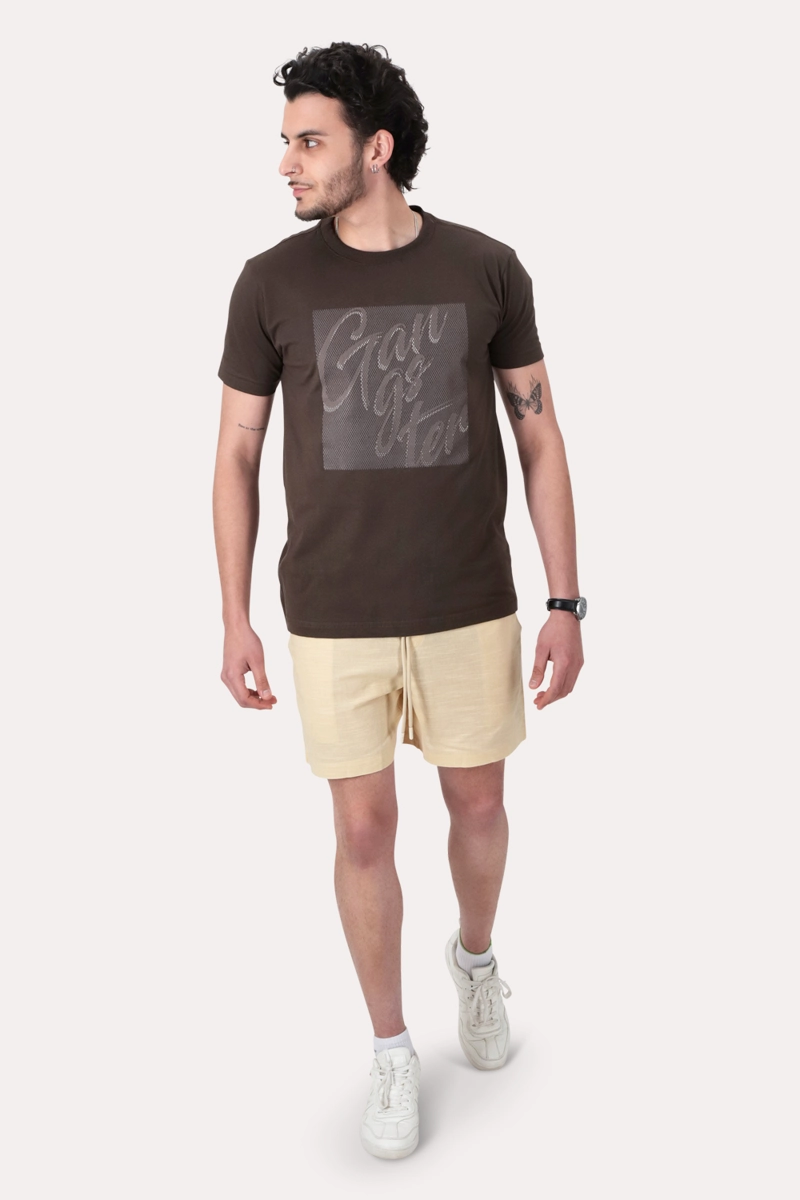 POLERA MC BASICA WEST 4 CAFE  OSCURO - 4
