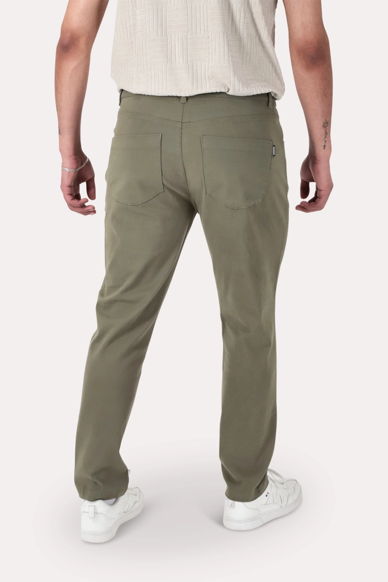 PANTALON CANVAS RECTO FULTON VERDE MILITAR - 2