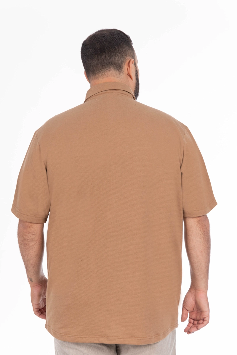 PLUS CAMISA CAMISA TEXTURA MONT CAFE - 4
